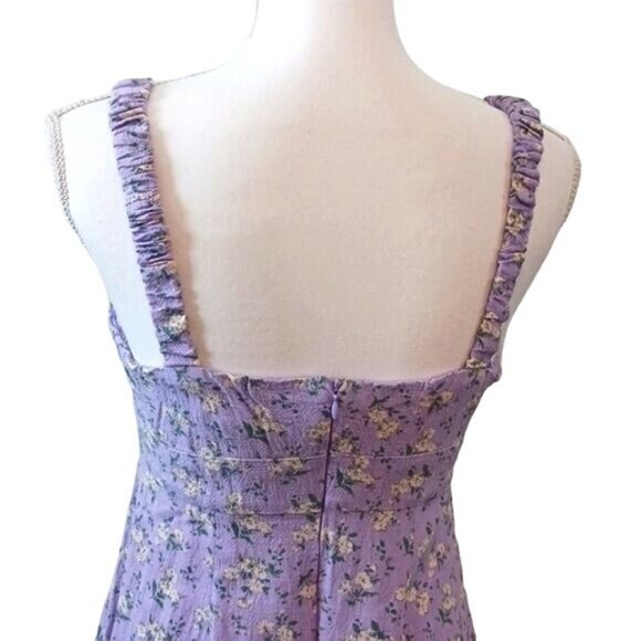 Aeropostale Purple Floral Sleeveless Mini Dress Juniors M - Picture 5 of 13